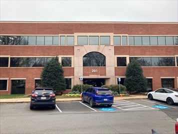 Outside front of building