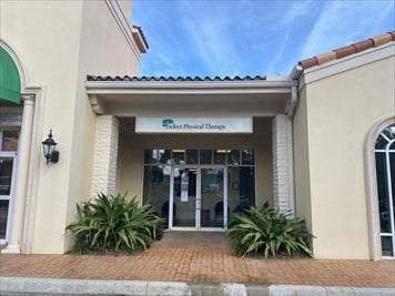 Outside front of building