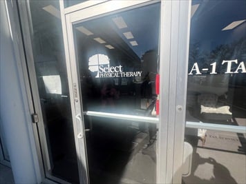 Outside front of building