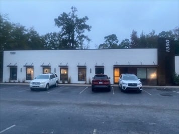 Outside front of building