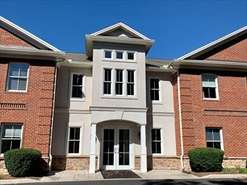 Outside front of building