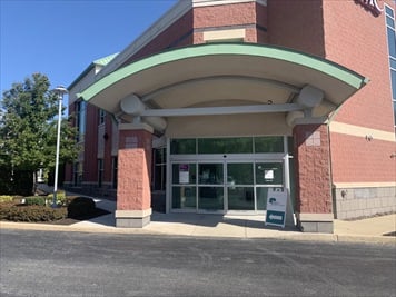 Outside front of building