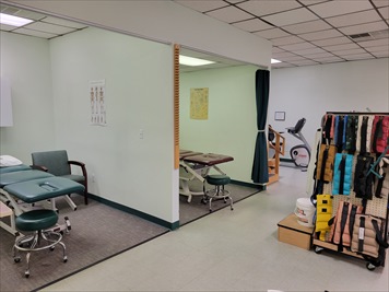 Front desk and treatment area