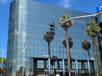 Outside front of building