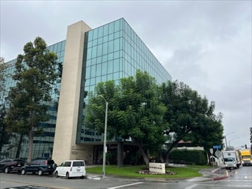 Outside front of building