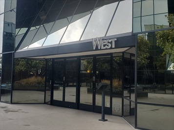 Outside front of building