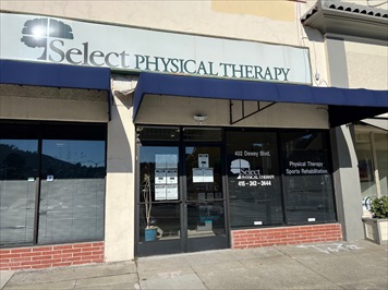 Outside front of building