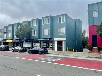 Outside front of building