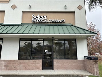 Outside front of building