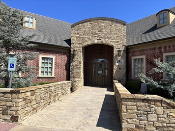 Outside front of building