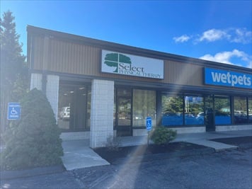 Outside front of building