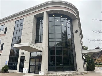 Outside front of building