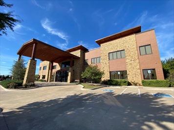 Outside front of building