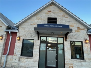 Outside front of building