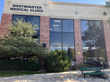 Outside front of building