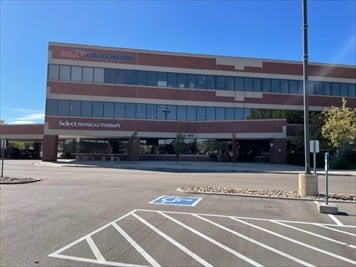 Outside front of building