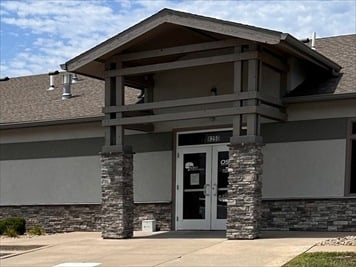 Outside front of building