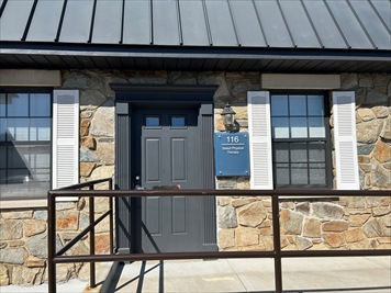Outside front of building