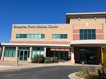 Outside front of building