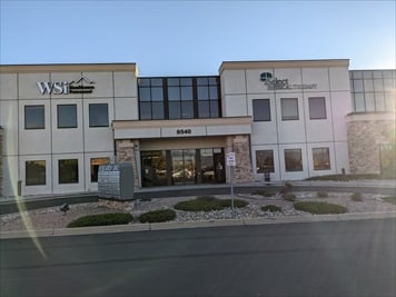 Outside front of building