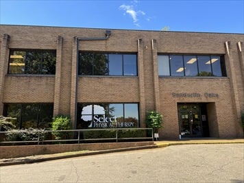 Outside front of building